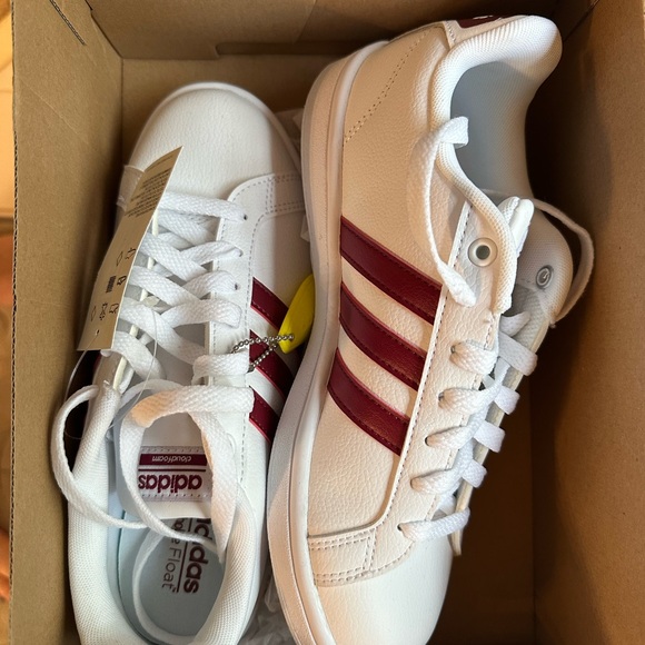 adidas Shoes - adidas White and Red Athletic Shoes